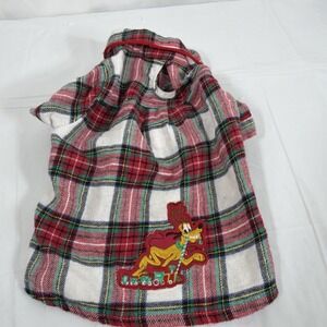 Disney Mickey Mouse Pluto Dog Apparel Plaid Pajamas Xs